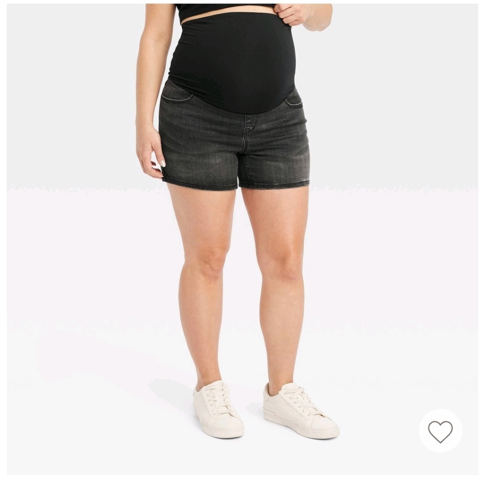 Isabel Maternity by Ingrid & Isabel Black Jean Shorts